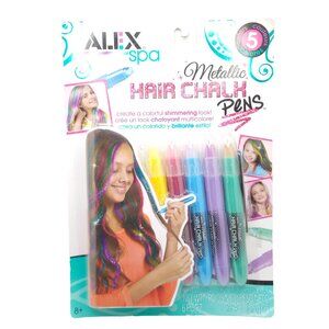 Metallic Hair Chalk Pens Alex Spa 5 Colors Washable New Sealed